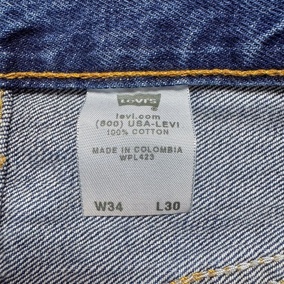 VTG Levis 501 Jeans Mens Medium Wash Blue Straight Button Fly Original Fit 33x30 - Picture 10 of 16